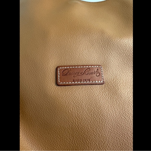 DOONEY & BOURKE Medium Sac Hobo Purse Shoulder Hand Bag Cognac Tan Brown Leather - Picture 10 of 16